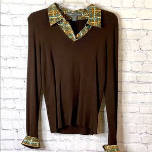 Josephine Chaus brown sweater sz Med
